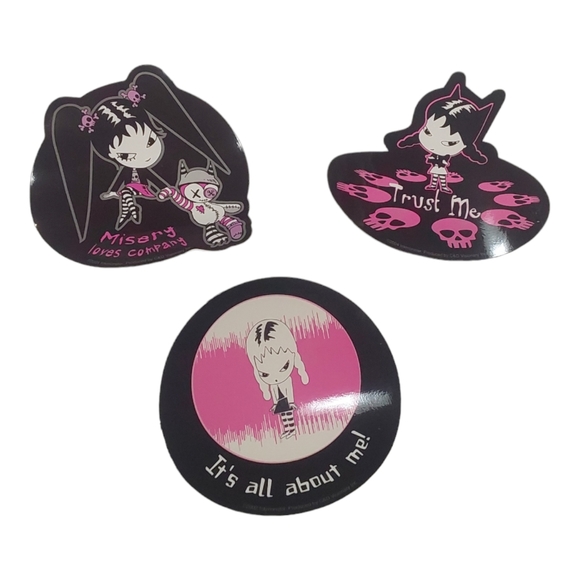 3 Emily Strange Stickers New - Picture 1 of 1